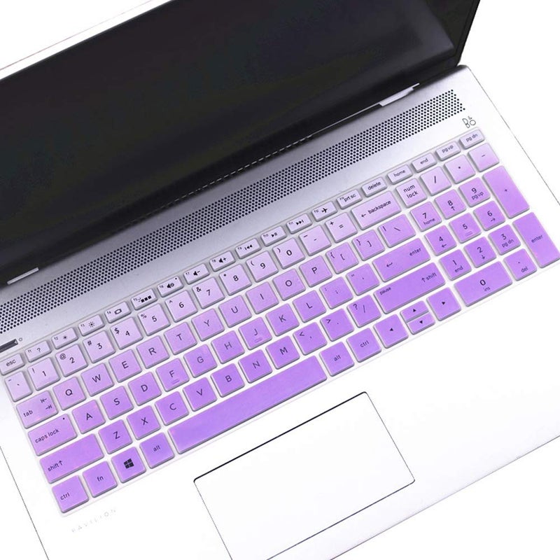 imComor Keyboard Cover for HP Laptop 15-db 15-dw 15-dy 15-da 15-ef 15-bs/bw 15-ef 15t 15z 15.6" 15-db0011dx 15-dy1043dx/dy1051wm 15-dw0037wm/dw1083wm 15-ef1001ds, HP 17-by/bs/ca 17.3 Keyboard Cover, Purple - Image 1